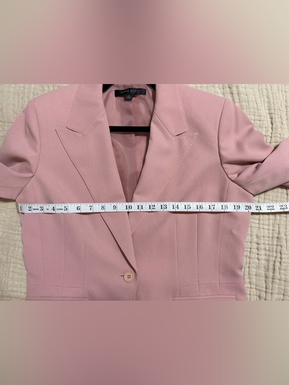 Anne Klein Dusty Rose Women's Blazer & Trousers Pantsuit - Picture 8 of 9
